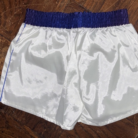 White vintage Athletic Shorts with Blue Waistband - Picture 7 of 7